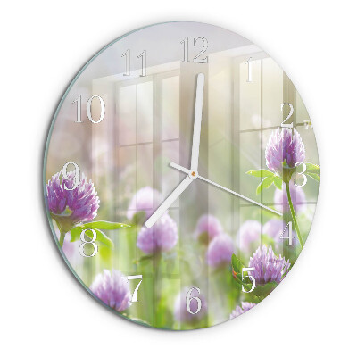 Reloj de pared redondo Flores