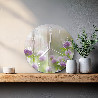 Reloj de pared redondo Flores