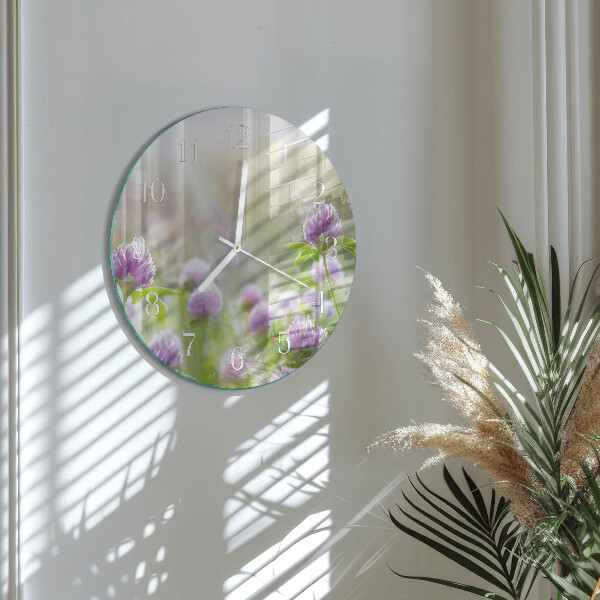 Reloj de pared redondo Flores