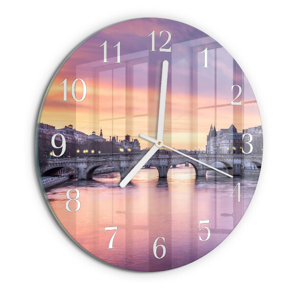 Reloj de pared redondo Ciudad del río