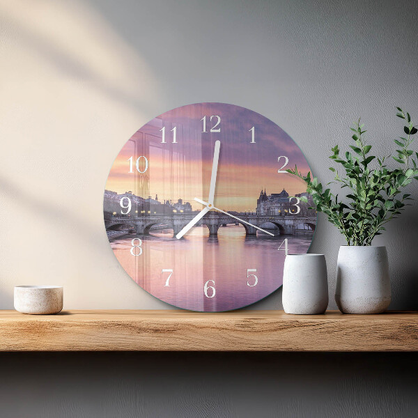 Reloj de pared redondo Ciudad del río