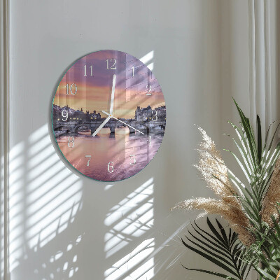 Reloj de pared redondo Ciudad del río