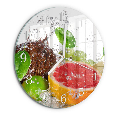 Reloj de pared redondo Fruta