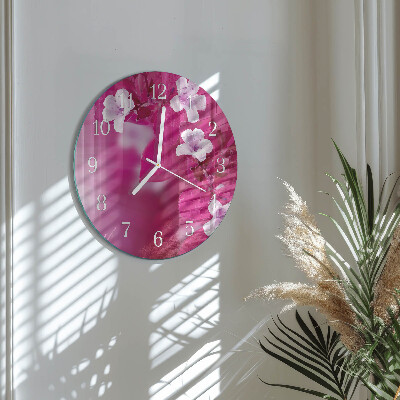 Reloj de pared redondo Flores