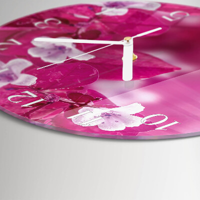 Reloj de pared redondo Flores