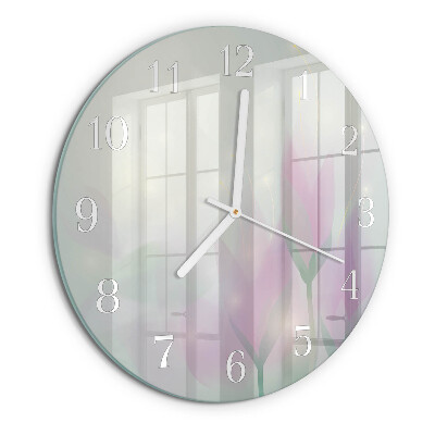 Reloj de pared redondo Flores