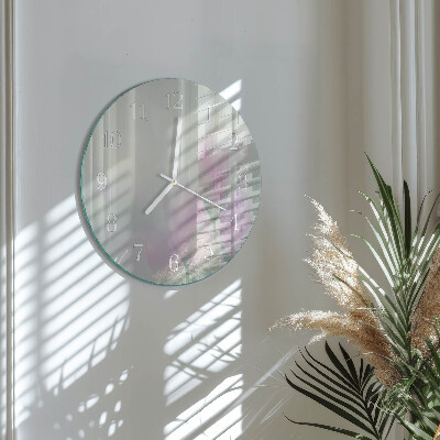 Reloj de pared redondo Flores