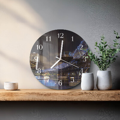 Reloj de pared redondo Noche