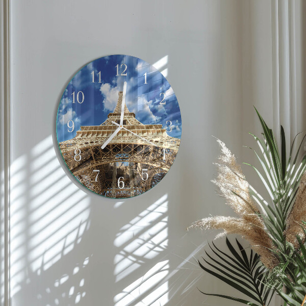 Reloj de pared redondo Torre Eiffel