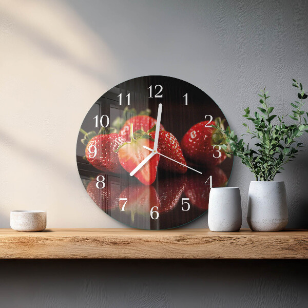 Reloj de pared redondo fresas