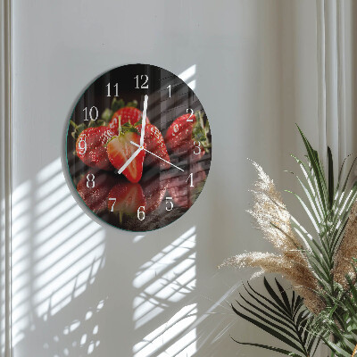 Reloj de pared redondo fresas