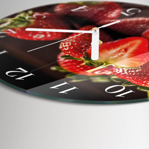 Reloj de pared redondo fresas