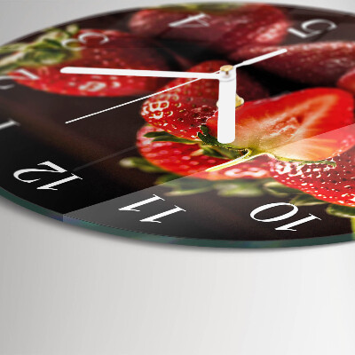 Reloj de pared redondo fresas