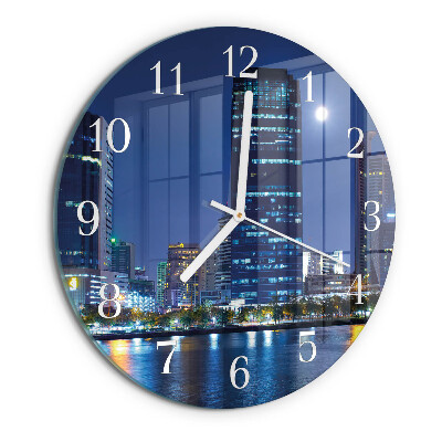 Reloj de pared redondo Noche en la ciudad