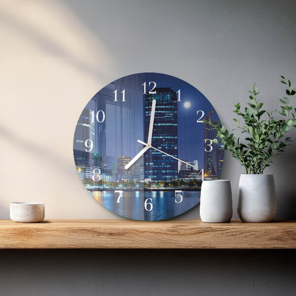 Reloj de pared redondo Noche en la ciudad