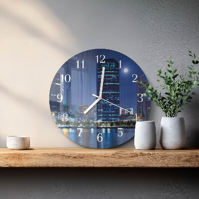 Reloj de pared redondo Noche en la ciudad