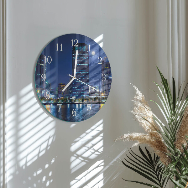 Reloj de pared redondo Noche en la ciudad