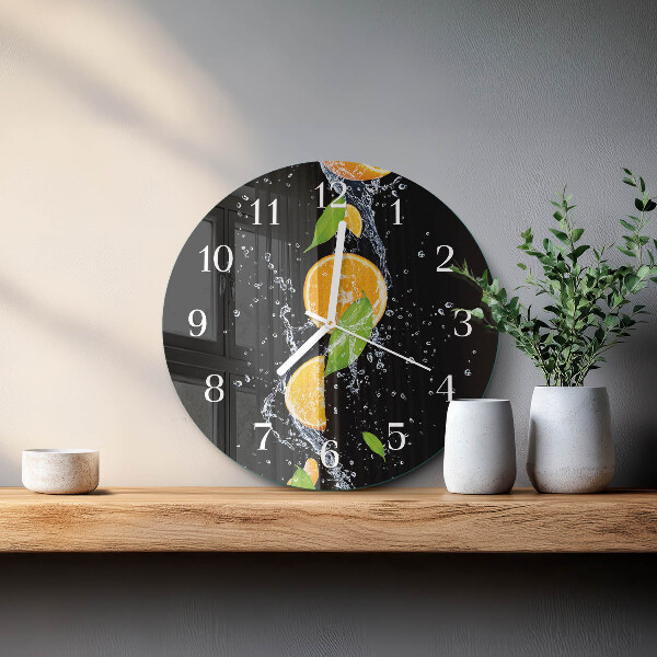 Reloj de pared redondo Naranjas