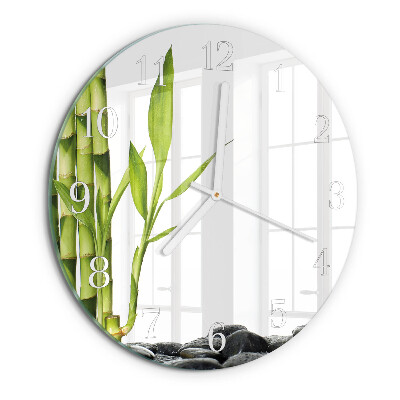 Reloj de pared redondo Bambú