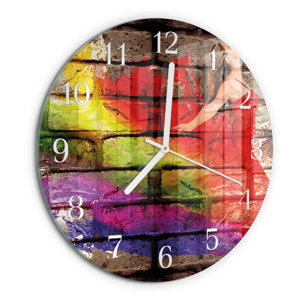 Reloj de pared redondo Ladrillo