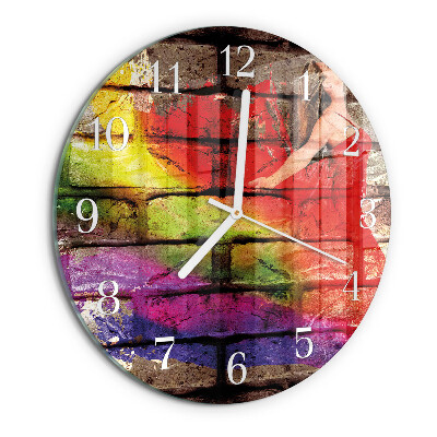 Reloj de pared redondo Ladrillo