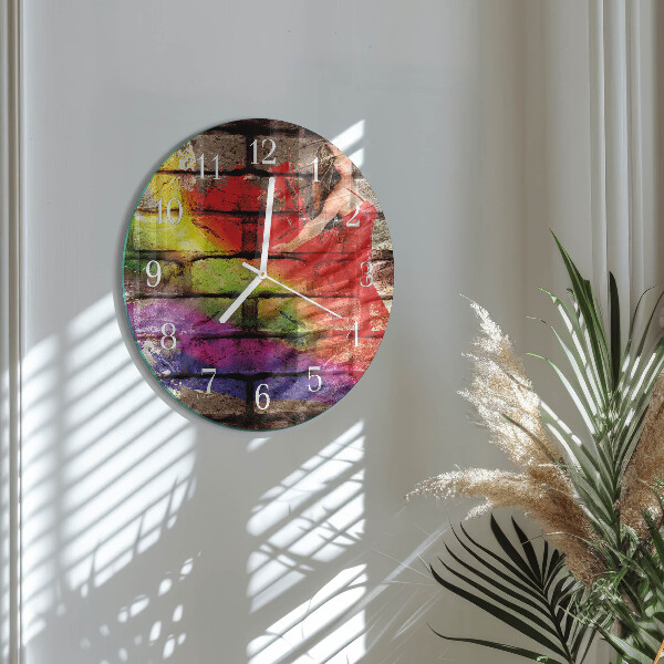 Reloj de pared redondo Ladrillo