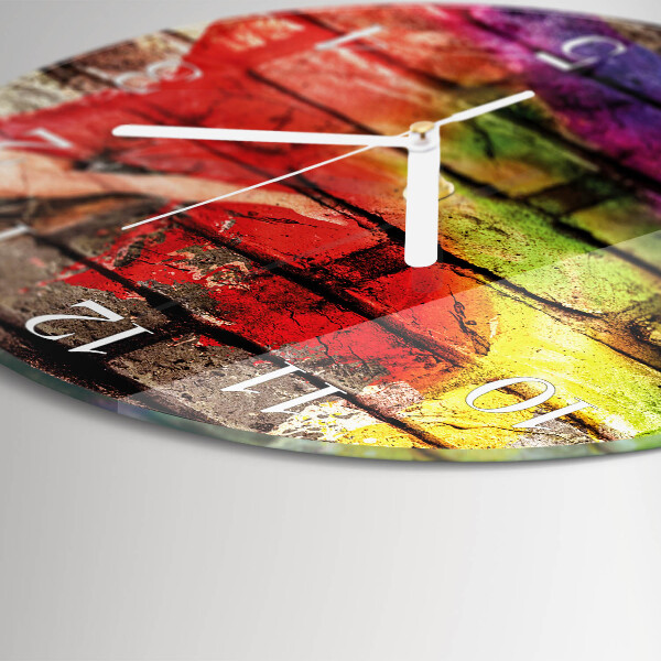 Reloj de pared redondo Ladrillo