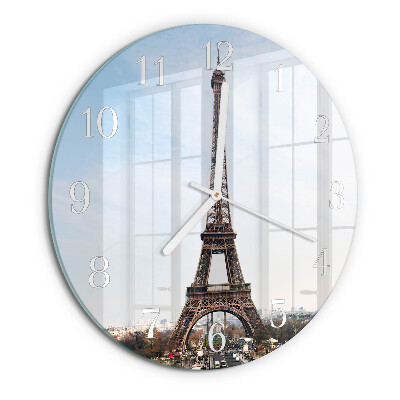 Reloj de pared redondo Torre Eiffel