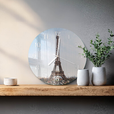 Reloj de pared redondo Torre Eiffel