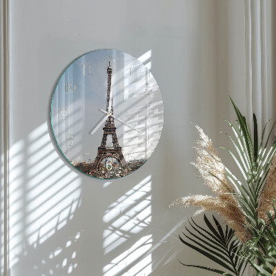 Reloj de pared redondo Torre Eiffel
