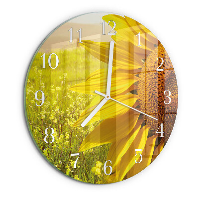Reloj de pared redondo Girasol