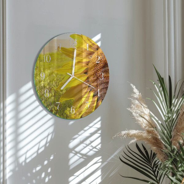 Reloj de pared redondo Girasol
