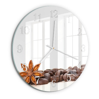 Reloj de pared redondo Granos de café