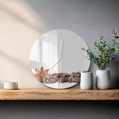 Reloj de pared redondo Granos de café