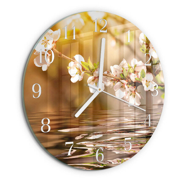 Reloj de pared redondo Flores