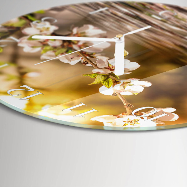 Reloj de pared redondo Flores