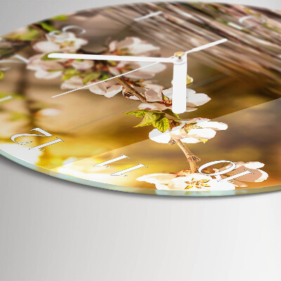 Reloj de pared redondo Flores