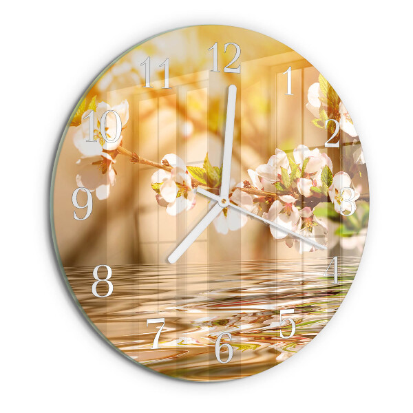 Reloj de pared redondo Flores