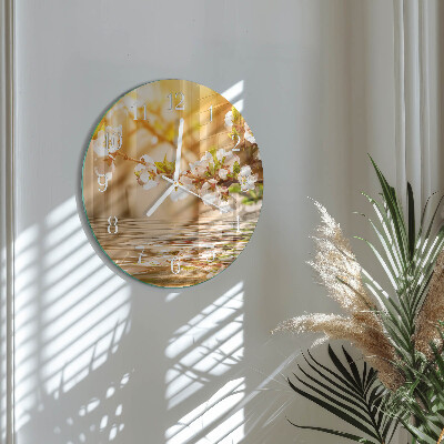 Reloj de pared redondo Flores