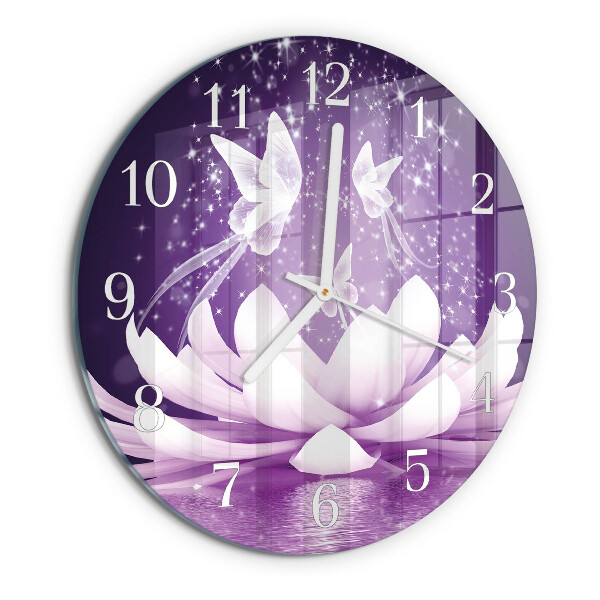 Reloj de pared redondo Flor