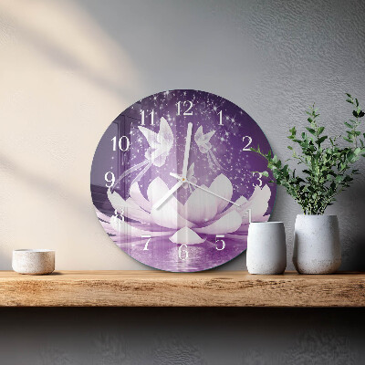 Reloj de pared redondo Flor