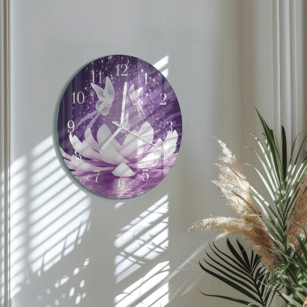 Reloj de pared redondo Flor