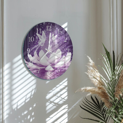 Reloj de pared redondo Flor