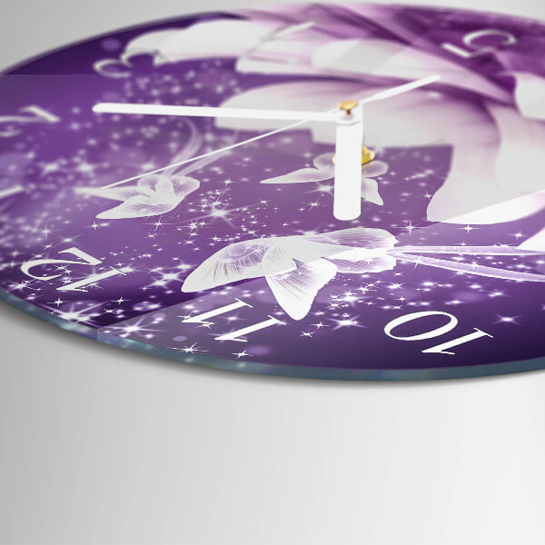 Reloj de pared redondo Flor