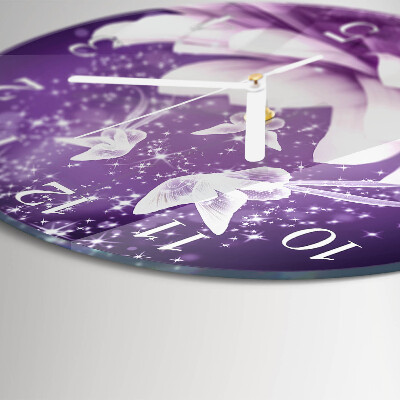 Reloj de pared redondo Flor