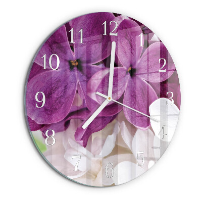 Reloj de pared redondo Flores