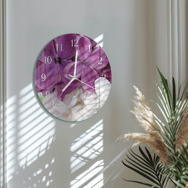 Reloj de pared redondo Flores