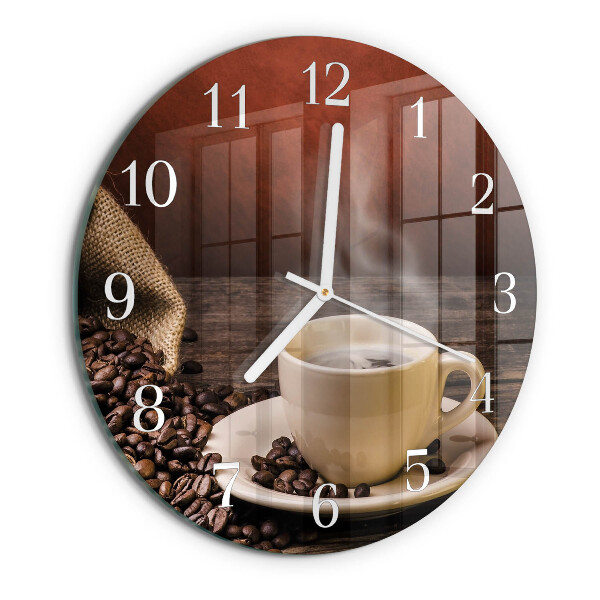 Reloj de pared redondo Café