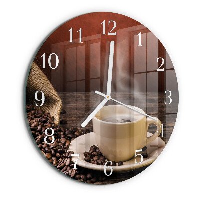 Reloj de pared redondo Café