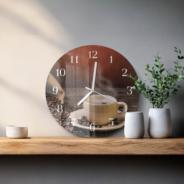 Reloj de pared redondo Café